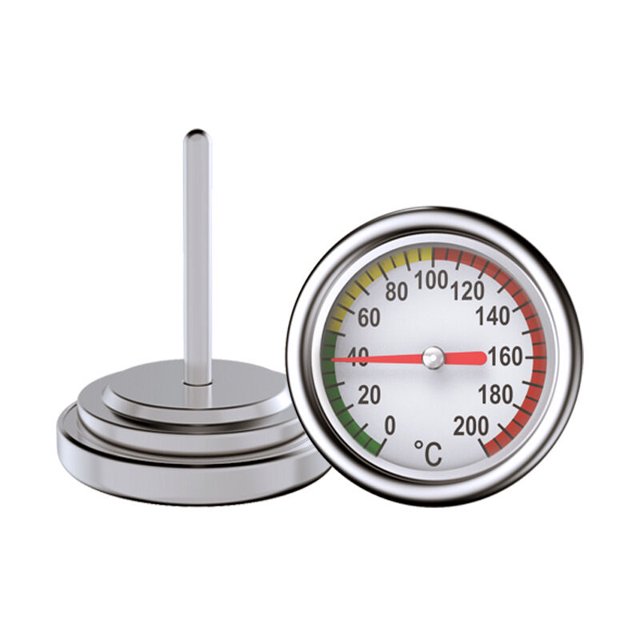 Termómetro de horno de acero inoxidable bimetálico, herramientas para asar a la parrilla, accesorios de modificación de automóviles para maquinaria alimentaria
