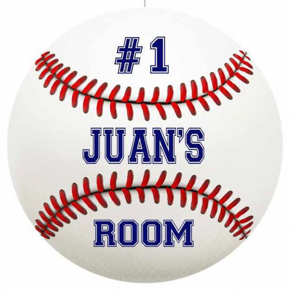 JUAN'S Bedroom 14" Round Metal Sign Boys Room Wall Decor Gift 100140030062