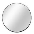 thumbnail image 3 of Brushed Aluminum Frame Circle Mirror for Wall Black - 16, 3 of 5