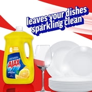 Ajax Ultra Liquid Dish Soap Lemon Scent, Super Degreaser, 90 fl oz Bottle