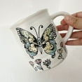thumbnail image 4 of 15oz Ceramic Coffee Mug, Hand Painted Tea Cup for Office and Home, Cute Butterfly Mug,Best Gifts for Women and Men,Dishwasher Microwave Safe, 4 of 6