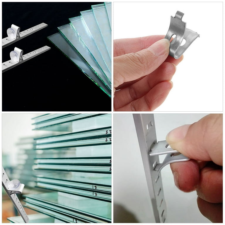 18Pcs Stainless Steel Shelf Pegs Shelf Support Pegs Adjustable Cabinet  Shelf Clips 