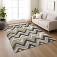 thumbnail image 6 of Addison Rugs Chantille Indoor/Outdoor Transitional Geometric Charcoal Machine Washable Rectangle Rug, 10' x 14', 6 of 8