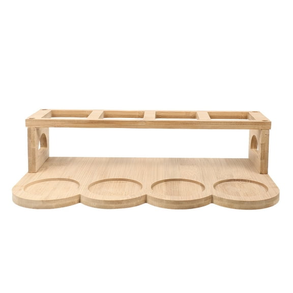 LOVERLYZ Jar Holder Wood Seasoning Stand Multi-use Spice Rack Kitchen Oil Bottle Rack