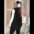 thumbnail image 4 of Chaleco Sin Mangas para Mujer, Chaqueta de Invierno Cálida con Botones Negro S, 4 of 8
