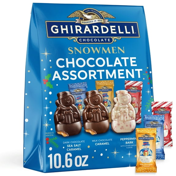 GHIRARDELLI Limited Edition Snowmen Chocolate Assortment, 10.2 oz Bag