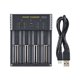 thumbnail image 2 of de baterías 18650 Cable USB negro de 4 ranuras Cga rápida inteligente 5V / 2A Estuche de cga de plástico pa baterías de Sunnimix Cargadores de baterías, 2 of 8
