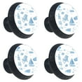 thumbnail image 2 of 4 Pcs Lighthouse Deck Chair Conch Knobs for Kitchen Cabinet Cupboard Dresser Bookcase Drawer Pulls Handles Round Home Decor, 2 of 8