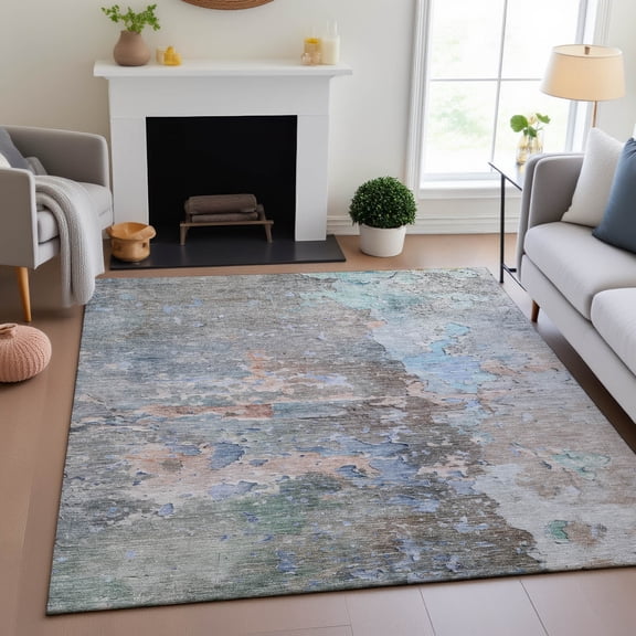 Addison Rugs Mayfield Premium Machine Washable Transitional Abstract Taupe Rectangle Rug, 10' x 14'