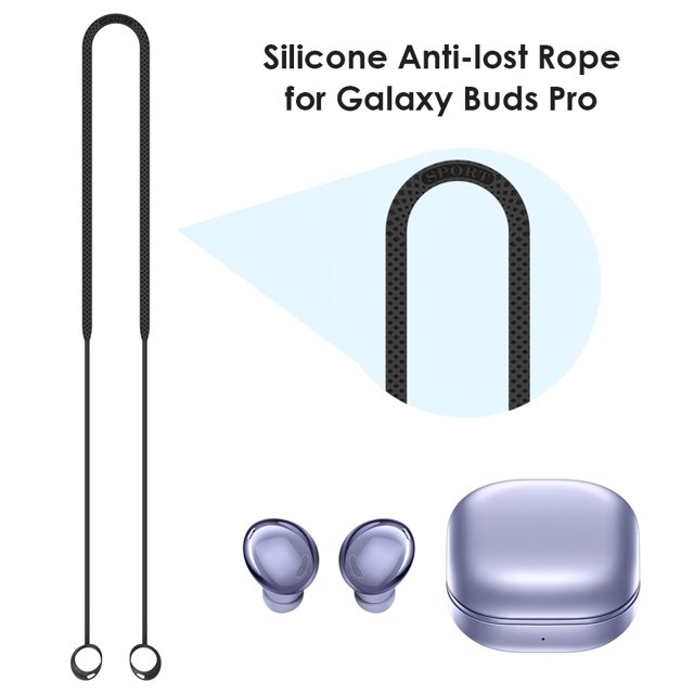 Correa Anti Perdida Audífonos Cuerda para el cuello con correa antipérdida de silicona para SAMSUNG Galaxy Buds Pro (negro)