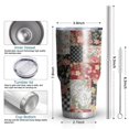 thumbnail image 6 of 30oz Pioneer Flower Tumblers Stainless Steel Tumbler with Lid and Straw,Vacuum Insulated Double Wall Travel Tumbler Cups Mug with Cleaning Brush for Coffee,Tea, 6 of 7