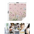 thumbnail image 4 of Flower Pink Cloth Napkins Set of 6 Reusable Dinner Napkins, Blue Pink Daisy Wildflower Floral Botanical Cocktail Napkin Washable Table Napkins for Wedding/Holiday Party/Baby Shower 20"x20", 4 of 7