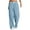 Light Blue, variant on Women's Plaid Pants Cotton Blend Gingham Pajama Lounge Pj Casual Loose High Waist Straight Leg Trousers Y2K Beach Bottoms with Pockets
