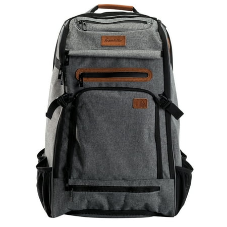 UPC: 0025725505531 | Franklin Sports MLB Traveler Elite Baseball Backpack – Premium Batpack – Heather Gray