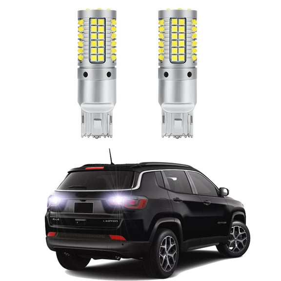 2PC Car LED Backup Light For Jeep Compass 2011-2025 LED Car Reverse Light Bulbs CANBUS White