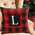 thumbnail image 2 of Christmas Buffalo Check Plaid Throw Pillow Covers Cushion Case for Farmhouse Home Decor , Holiday Throw Pillow Cover for Xmas Winter Sofa Couch Bedroom Red and Black, 18 x 18 Inches, 2 of 5
