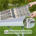 thumbnail image 6 of Stretch Fit Floral Pattern Square Table Cover Washable Fabric for Outdoor Patio Use and Indoor Dining Room Settings, 6 of 6