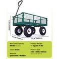 thumbnail image 4 of Heavy Duty Steel Garden Cart with 10" All-Terrain Pneumatic Tires, Removable Mesh Sides & 180° Rotating Handle, 800LBS Capability Outdoor Utility Outdoor Cart for Lawn, Garden, Farm, Green, 4 of 10