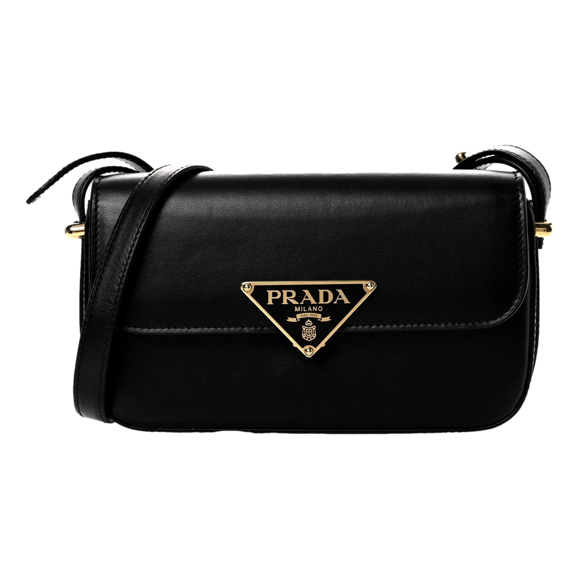 Prada Vitello Phenix Handbag, Shoulder Strap Purse, Caramel Brown