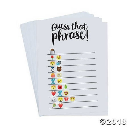 Emoji Guess The Phrase Bridal Shower Game Cards (Guess The Emoji Best Of 2019)