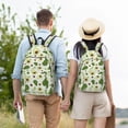 thumbnail image 4 of Rateoe Green Avocado Pattern Durable Canvas Backpack for Men & Women – Stylish & Lightweight – Adjustable Straps, Multiple Pockets – Fits 15-17 Inch LaptopsMedium, 4 of 5