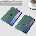 thumbnail image 2 of Allytechgroup Case for Samsung Galaxy Tab S10 FE+ Plus 13.1 Inch 2025, PU Leather Auto Sleep Wake Trifold Stand with Clear Back Cover Shockproof Tablet Case with S Pen Holder,Green, 2 of 8