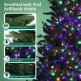 thumbnail image 3 of Qunler Christmas Tree, 6ft Hinged Pre-Lit Christmas Tree with 980 PE & PVC Tips, 300 Warm White & Multicolor 10 Modes LED Lights, Artificial Pine Tree for Xmas Holiday Decor, 3 of 9