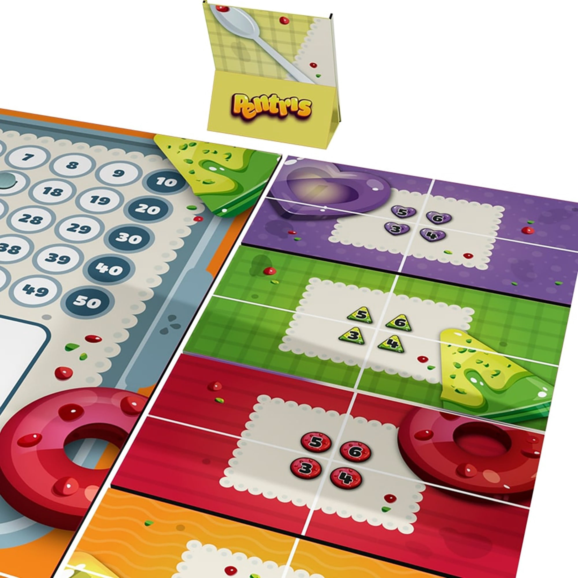 Pendragon Game Studio: Pentris - Abstract Strategy Board Game, Puzzle Real-Time Game, Treats Theme Piece Laying, Family Ages 8+, 2-4 Players, 30 Min