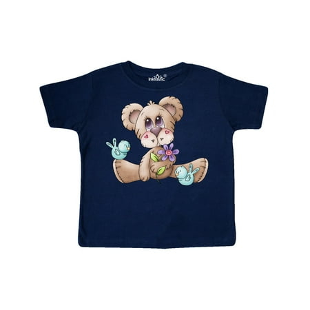 

Inktastic Teddy Bear Bluebirds and Flower Gift Toddler Boy Girl T-Shirt