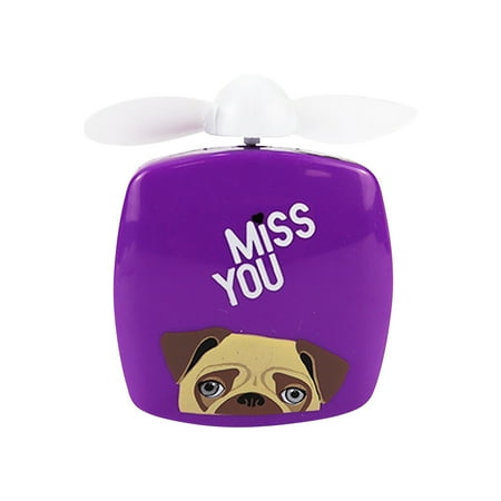 

Summer Handheld Usb Fan Cartoon Cute Dog Rechargeable Student Portable Portable Small Fan Mini Fan*1pcs