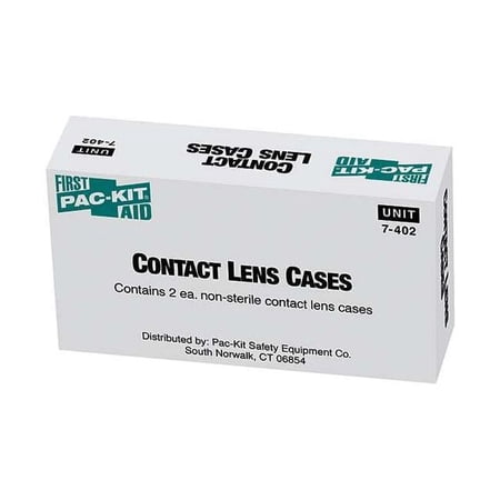 First Aid Only Contact Lens Cases, White, Plastic 7-402