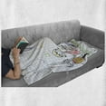 thumbnail image 5 of Childish Soft Flannel Fleece Throw Blanket, Family Portrait Painted by Children in Kindergarten Grandpa Dad Mom Cheerful, Cozy Plush for Indoor and Outdoor Use, 70" x 90", Multicolor, by Ambesonne, 5 of 5