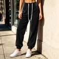 thumbnail image 4 of JOANKDMI Velour Joggers for Women Sweatpants Buttery Soft Thermal Baggy Tapered Cuffed Ankle Elastic Drawstring Waist with Pockets for Winter Lounge Athletic Track Pants, 4 of 7