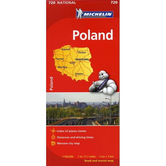 Maps/Country (Michelin): Michelin Poland Map 720 (Edition 9) (Sheet map, folded)