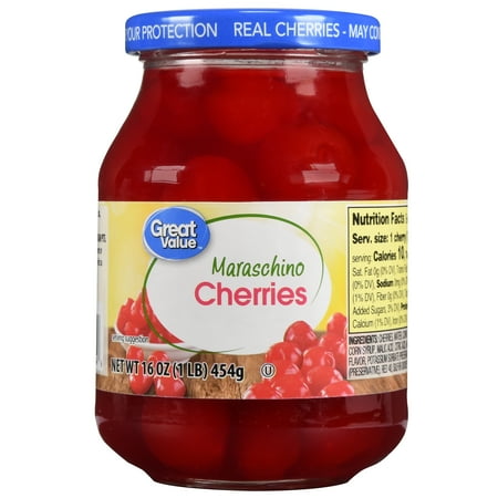 Great Value Maraschino Cherries, 16 oz - Walmart.com