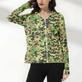 thumbnail image 6 of QUNYINEY Lightweight Jackets for Women Hooded Zip Up Casual Camouflage Coats Thumb Holes with Pockets Sun Protection Loose Jacket, 6 of 7