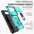 thumbnail image 5 of for Google Pixel 8 Case with Slide Camera Cover HD Screen Protector [Military Grade 16ft. Drop Tested] Magnetic Ring Holder Kickstand Protective Phone Case for Google Pixel 8 2023 (6.2 inch), Black, 5 of 5