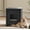 Black, variant on Yunken Outdoor & Indoor Dog House for Weatherproof and Stylish Furniture, Dog House Outdoor, Multi - Use for Small and Medium Dogs (Classic Black, 17.7" L × 22.8" W × 21.7" H)
