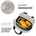 thumbnail image 6 of Sage Green Heart Star Lunch Bag Thick Aluminum Foil Tote Cooler for Women Office Picnic Gift, 6 of 7