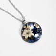 thumbnail image 4 of Ink Plants Glass Design Circular Pendant Necklace - Womens Necklaces, 4 of 5