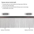 thumbnail image 4 of Peine de acero para mascotas con extremos redondeados dientes de acero inoxidable, peine de metal para perros de gato compatible con la eliminación de enredos y nudos, 7 1/2 pulgadas L Afortunado Sencillez, 4 of 5