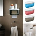 thumbnail image 1 of Shower Tissue Box Toilet Paper Dispenser, Perforation Toilet Hand Paper Storage, Wall-Mounted Design, for Bathroom, Compact 8-Sheet Dispenser, Modern Plastic Material, Travel/office Use Hzhnb, 1 of 9