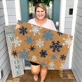thumbnail image 1 of Festive Snowflake Holiday Doormat for Front Entryway Seasonal Welcome Mat with Character Design Ideal Indoor Outdoor Use, 1 of 3