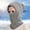 Grey, variant on ZSQDM Women Winter Outdoor Riding Headgear Cold-Proof Ski Cap Warm Bib Face Mask Integrated Cold-Proof Hood Hat beanies Hat Washer Cage Bomber Hats Wig Grip Cap