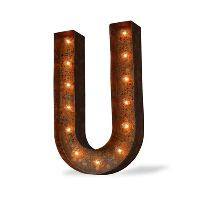 Iconics Lettre Intérieure et Extérieure U Icône Signe Lumineux