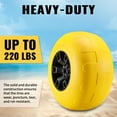 thumbnail image 6 of Beach Balloon Wheels, 13" Flat-Free Solid PU Beach Cart Tires Replacement Big Sand Wheels for Beach Buggy, Kayak Trolley, Canoe Cart, Rolling Walker, Garden Cart, Wheelchair & Buggy, 2-Pack, 6 of 8