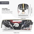 thumbnail image 4 of Ratiio American Flag Eagle Art Pattern Leather Pencil Case, Pencil Pouch with Durable Zipper, Compact and Stylish Organizer for Stationery, Art Supplies, Travel Essentials, 4 of 8