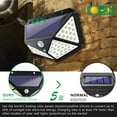 thumbnail image 4 of Solar Lights Outdoor 100 Led, Waterproof Solar Powered Motion Sensor Lights Wall Mount Night Light, 2 pack, 4 of 9
