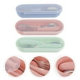 thumbnail image 4 of 3 Set of Toddler Utensils Kids Tableware Set with Handle Children Safe Spoons Forks Set with Container, 4 of 8