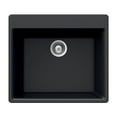 thumbnail image 2 of Houzer G-100-MIDNITE 23.62" x 20.87" x 8.66" Midnite Granite Topmount Single Bowl Kitchen Sink, 2 of 9